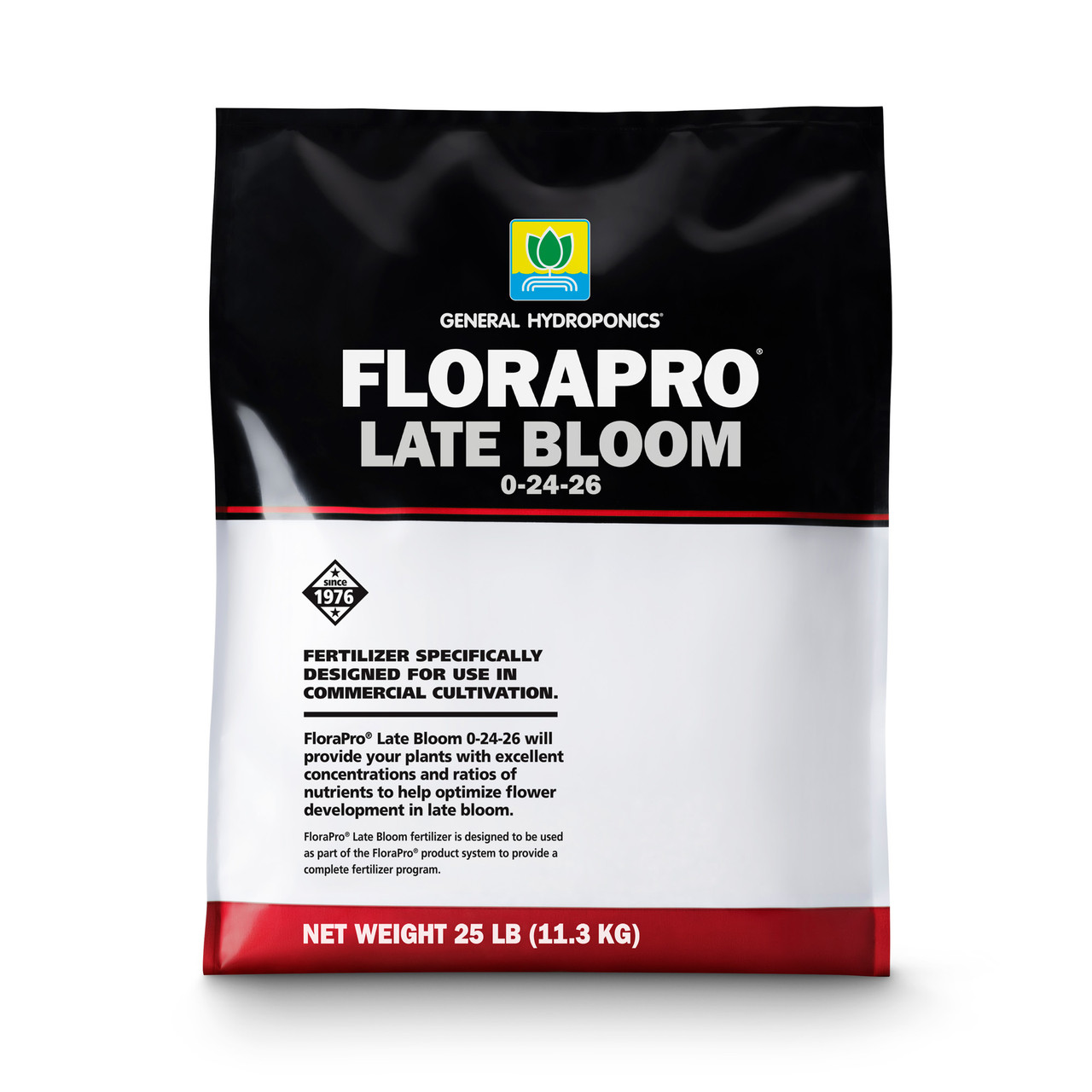 General Hydroponics FloraPro Late Bloom 0-24-26 (25 pound bags) in Bulk (733010) UPC 20793094000479 (2)