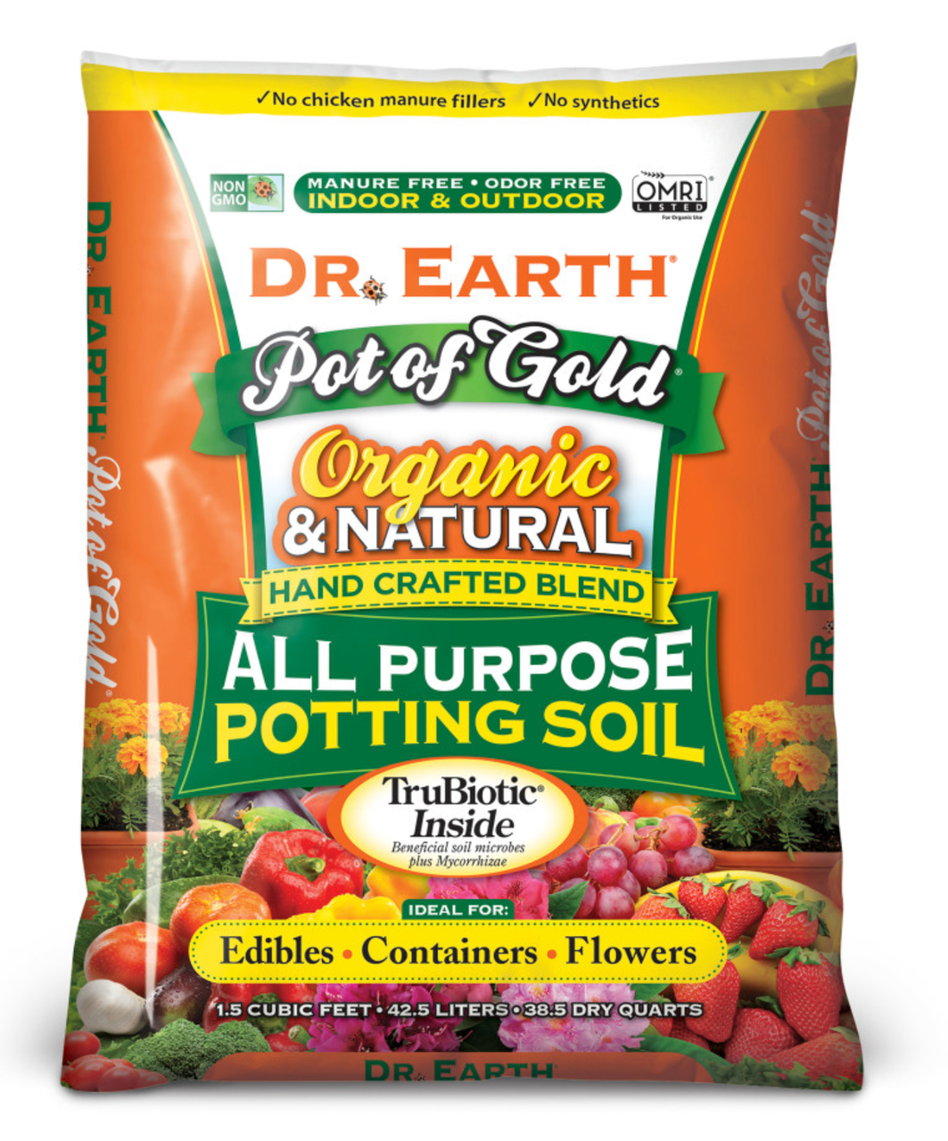 Dr. Earth Pot Of Gold Premium All Purpose Potting Soil (1.5 cubic foot bags) in Bulk (100507077) UPC 749688625999 (2)
