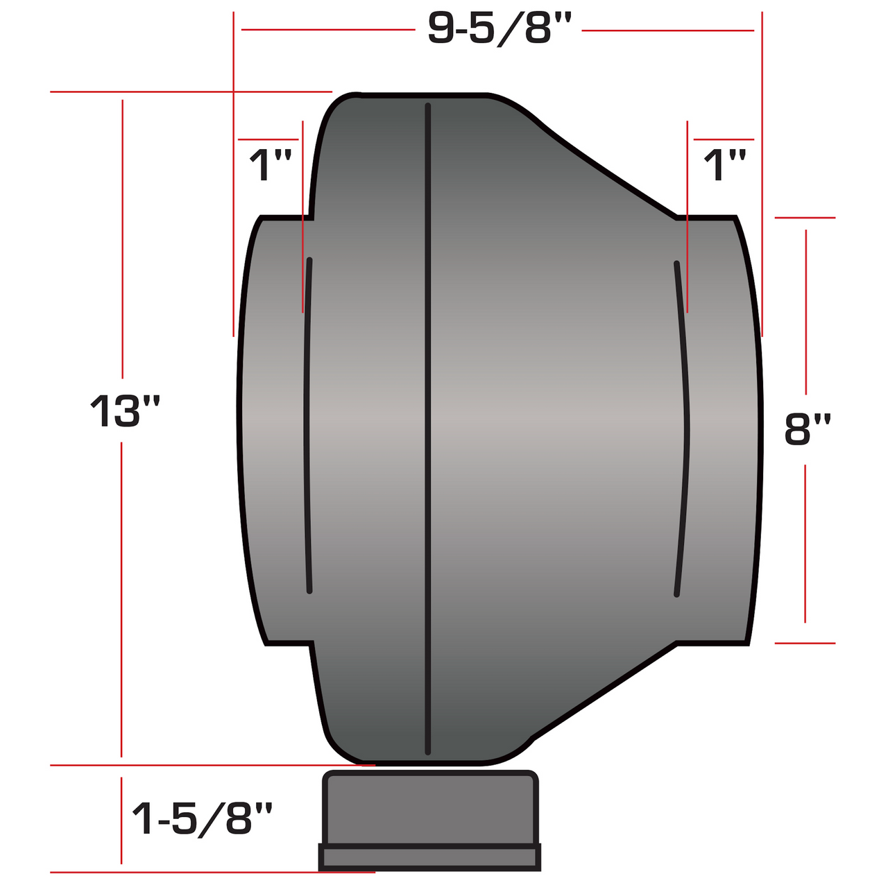 Hurricane Inline Fan 4 inch (171 CFM) (736580) UPC 847127002278	