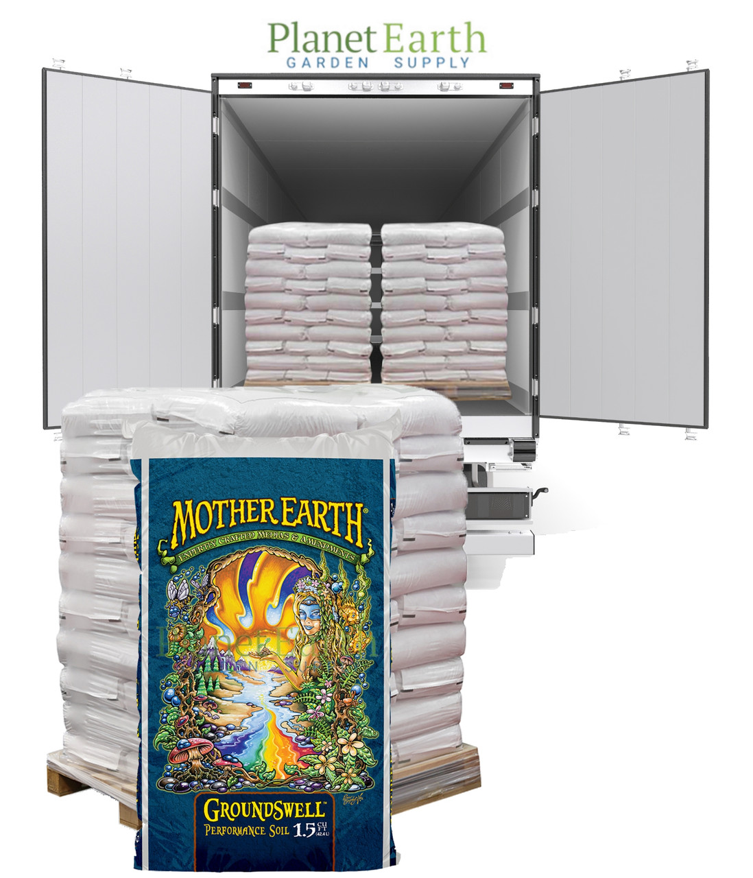 Mother Earth Groundswell Performance Soil (1.5 cubic foot bags) Full Truckload (714843) UPC 10849969032762 (1)