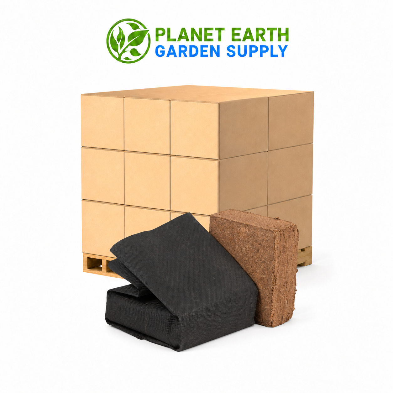 Botanicare CocoPro Bag #5, 12-count pre-filled coco grow bags in bulk pallets at PlanetEarthGardenSupply.com.