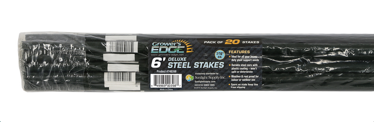 Grower's Edge Deluxe Steel 5 foot Stakes (500 stakes) in Bulk (740397) UPC 10849969012634