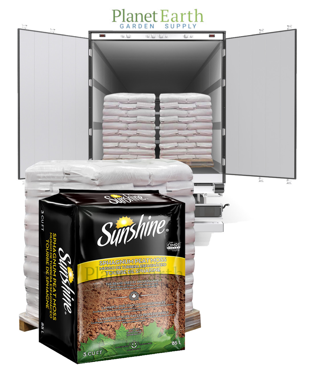 Sunshine Canadian Sphagnum Peat Moss (3 cu ft bales on 5 pallets) in Bulk (1)