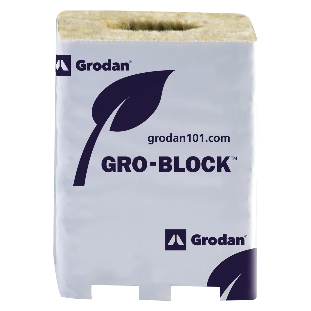Grodan Improved 5.6 Block (3 inches x 3 inches x 4 inches) on strip, case of 256 in Bulk (713012) UPC 774783495710 (2)