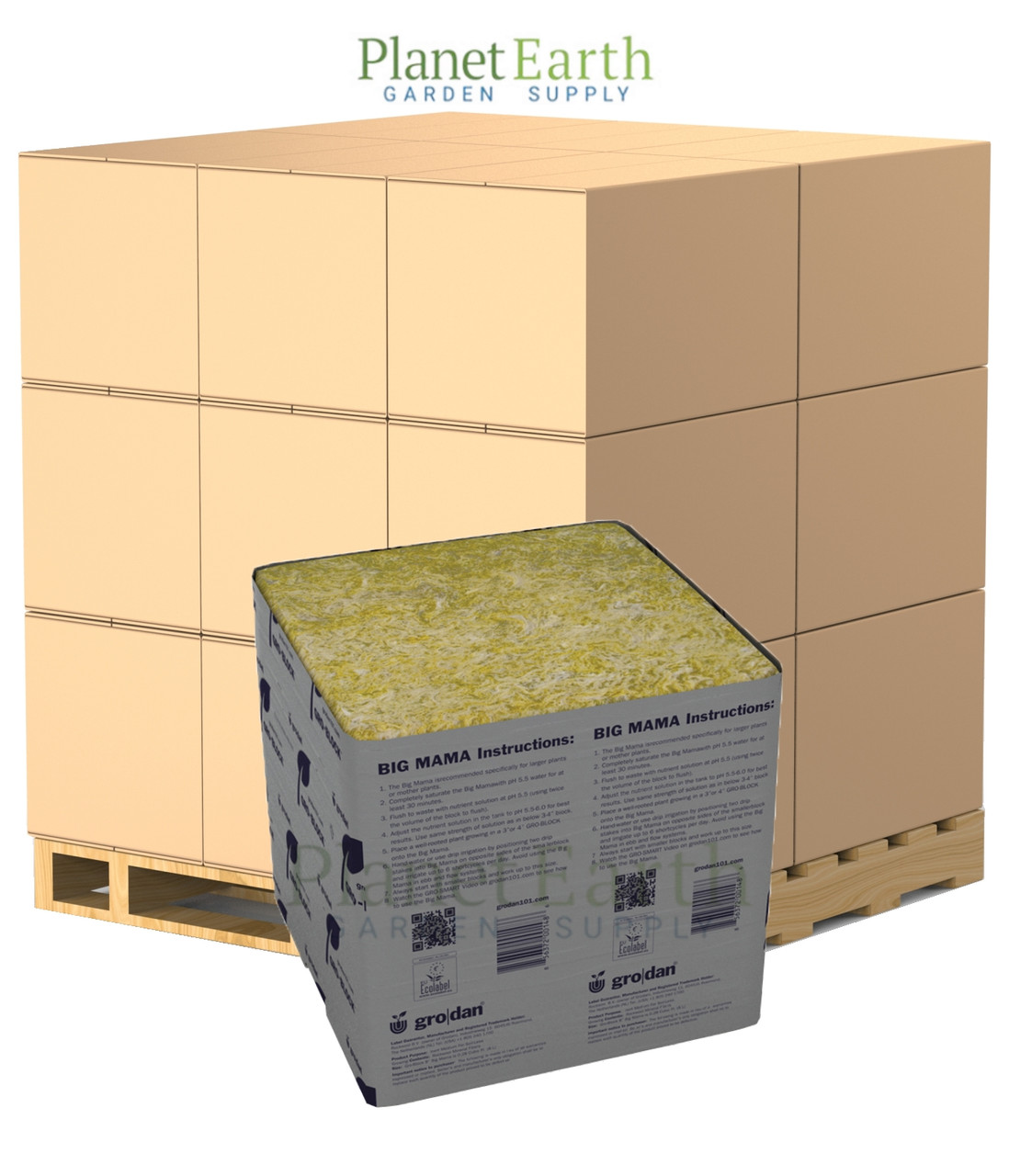 Grodan Delta Big Mama Block (8 inches x 8 inches x 8 inches) in Bulk (713088) UPC 774783484998 (1)