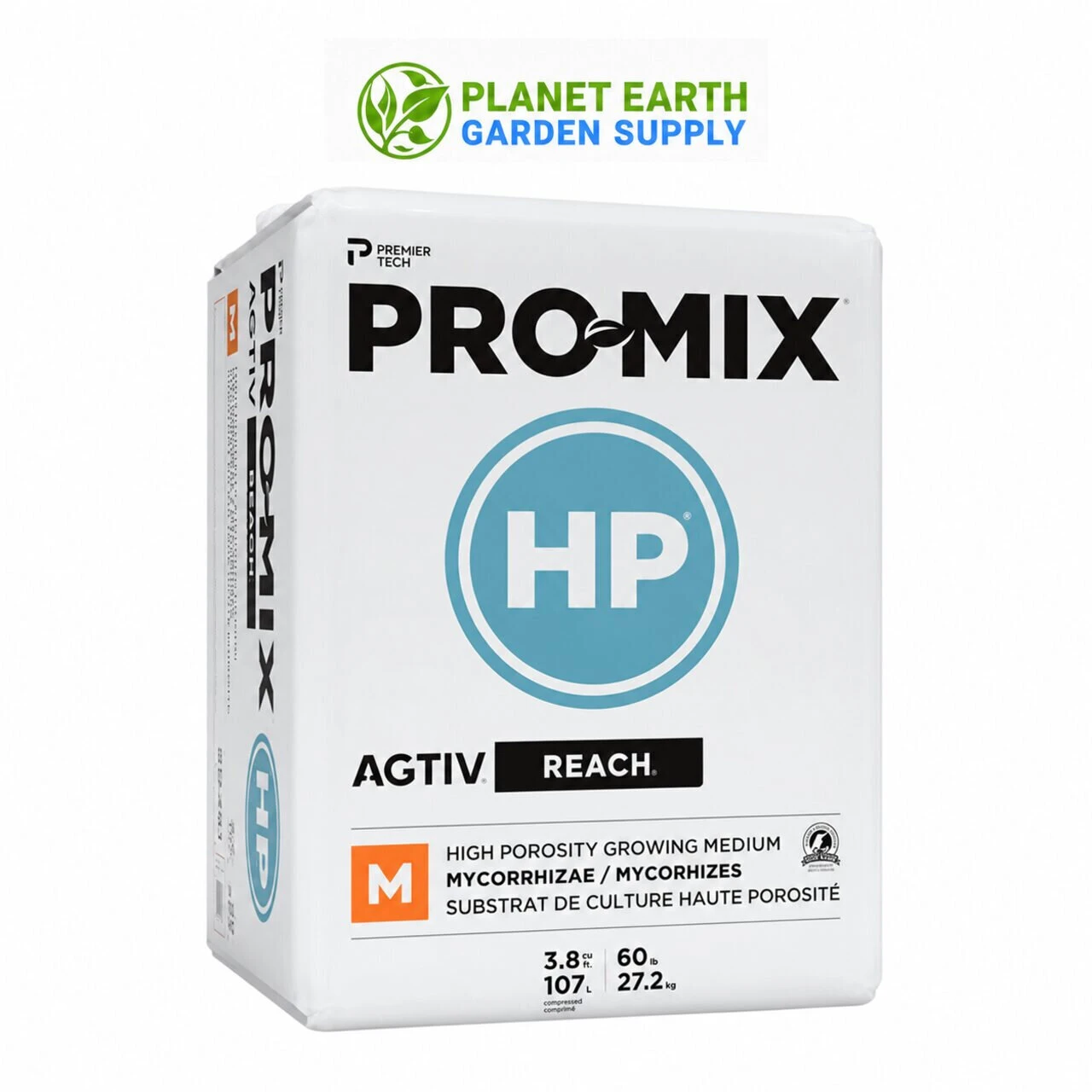 Premier PRO-MIX HP Mycorrhizae bulk pallet for greenhouses, nurseries, farms, and professional growers.