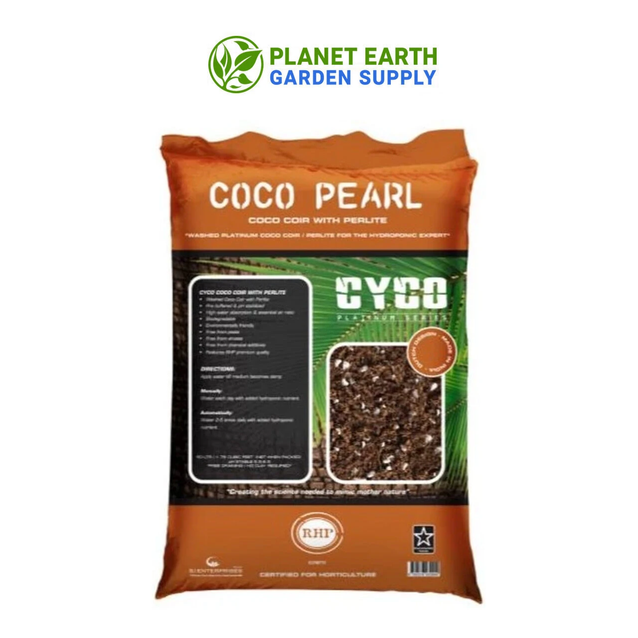 CYCO 70/30 coco-perlite blend combining moisture-retaining coconut fiber with perlite for drainage and aeration.