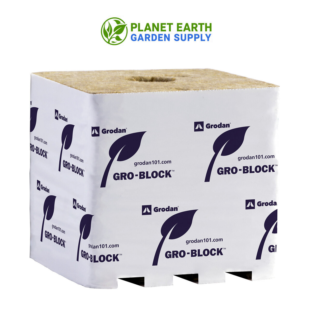 Grodan Improved Hugo growing blocks featuring advanced wetting technology for uniform moisture distribution.