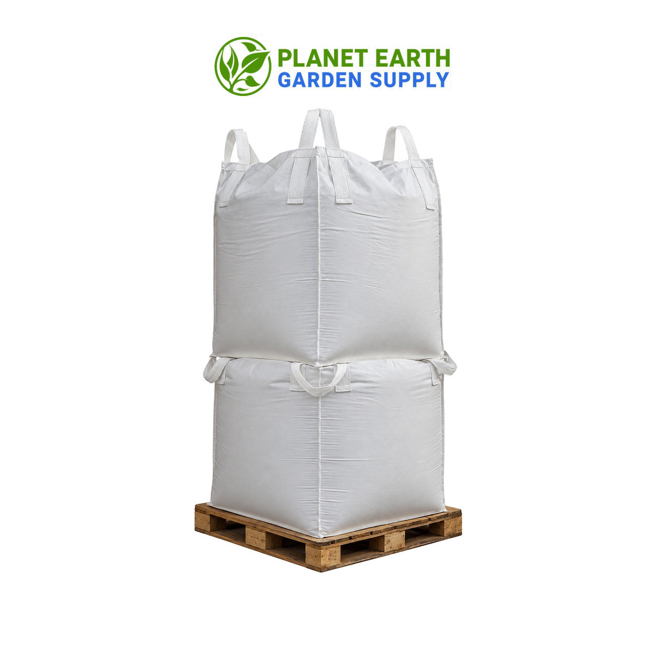 Two bulk coarse perlite totes per pallet, providing 130 cubic feet for substrate blending.
