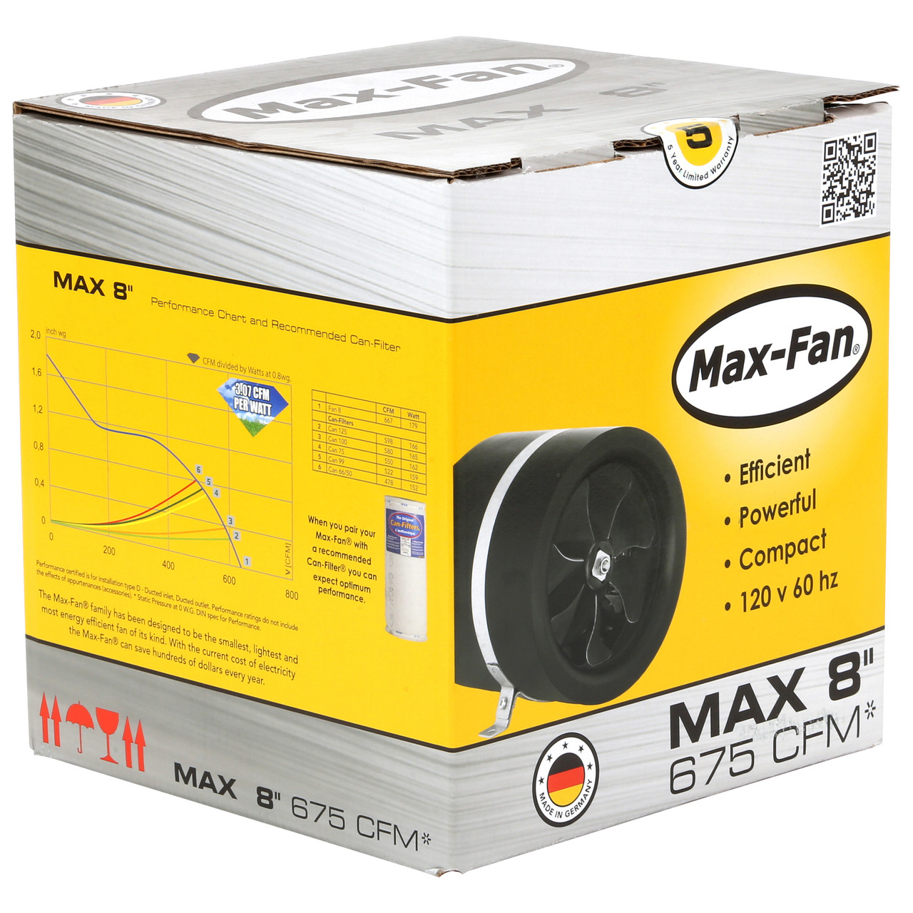 Can-Fan Max Fan 8 in 675 CFM (736825) UPC 840470002216 (3)