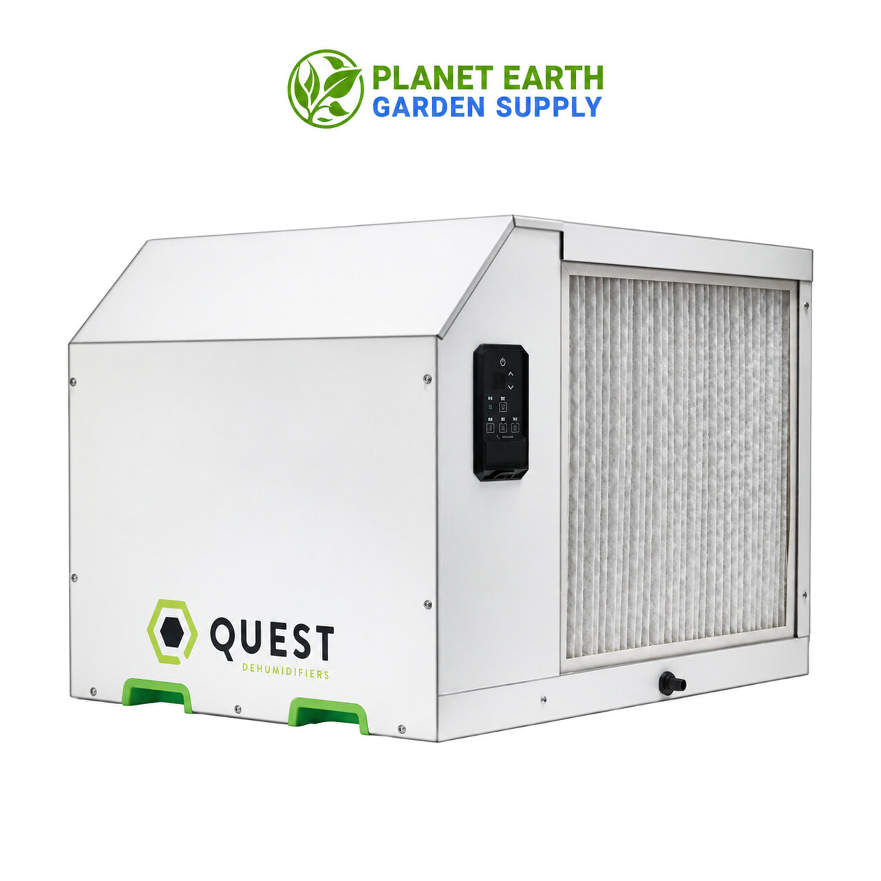 Quest 335 overhead dehumidifier delivers 345-pint daily moisture removal for commercial grow room humidity control.
