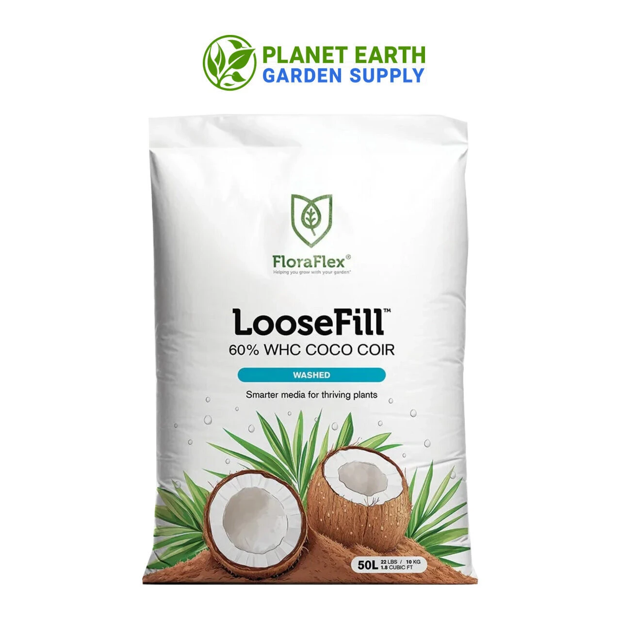 Bulk FloraFlex Washed LooseFill coco for greenhouse containers, grow bags, and hydroponic cultivation.