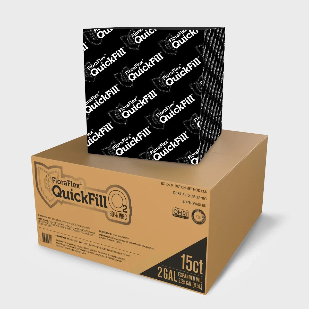 FloraFlex 2-Gallon QuickFills O2, 60% WHC, Black Mesh, Full Container, 90-Day Lead (4)
