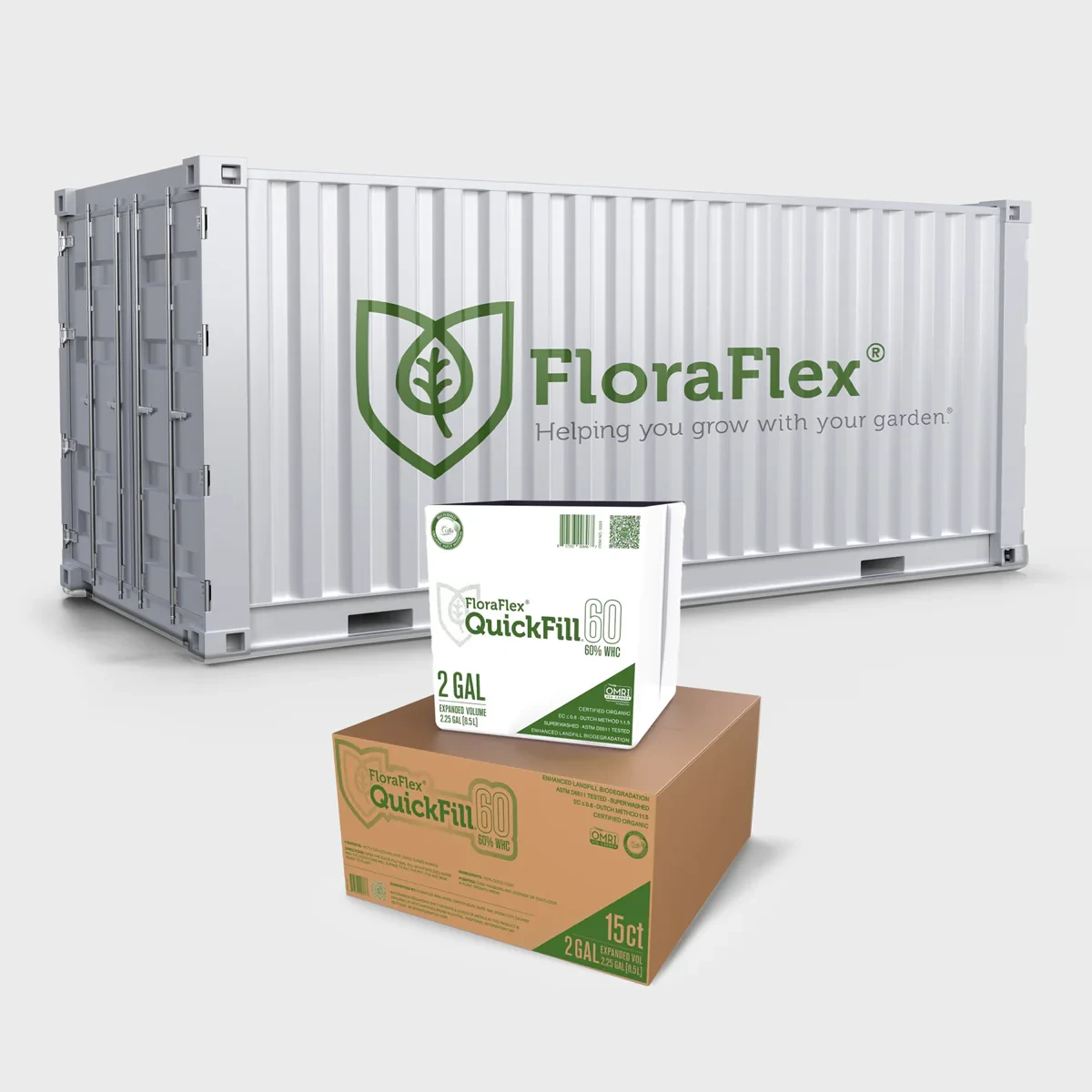 FloraFlex 2-Gallon QuickFill, 60% WHC, White Plastic, Full Container, 90-Day Lead