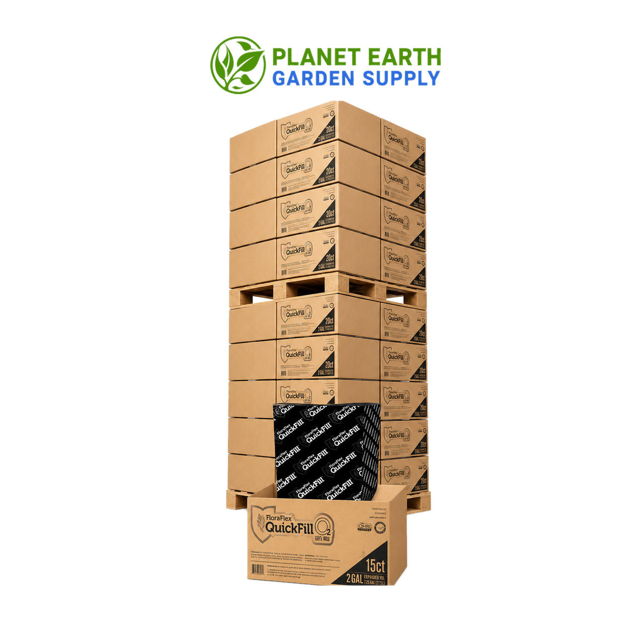 FloraFlex QuickFill O2 3-gallon coco grow bags offer breathable black mesh for commercial cultivation.