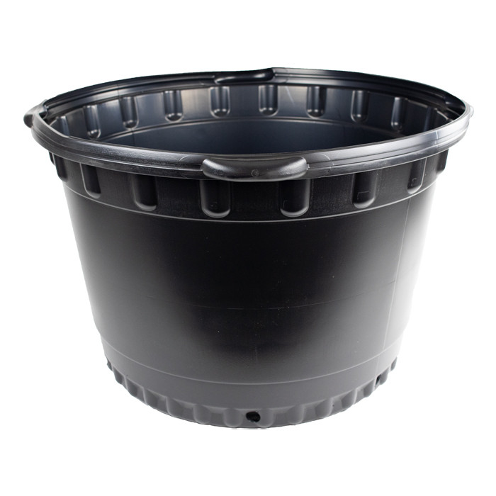 The HC Companies Thermoformed Black Plastic Round Blow Molded Pots (45 Gallons) in Bulk