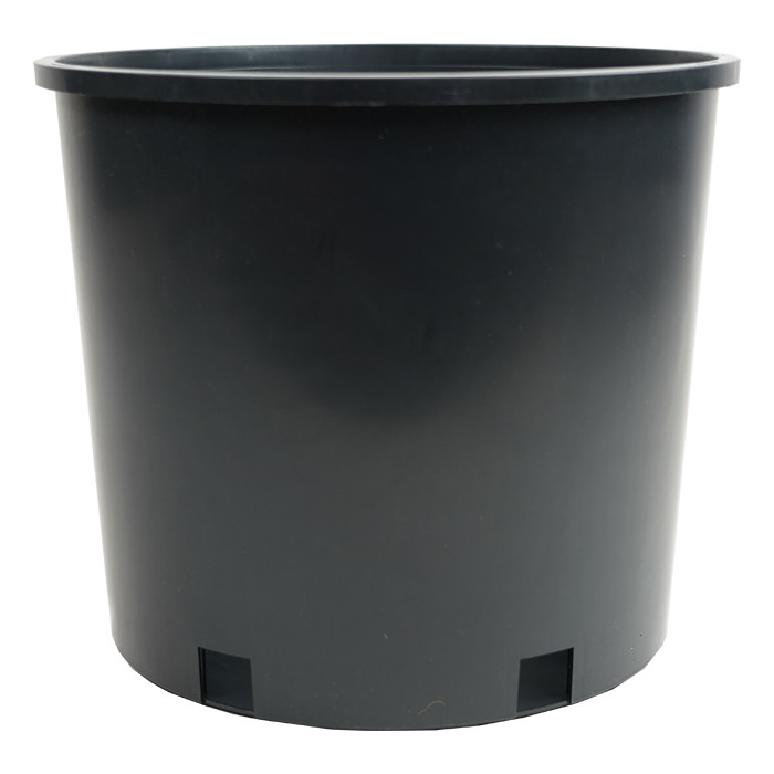 The HC Companies Squat Injection Black Plastic Round Nursery Pots (5 Gallons) in Bulk