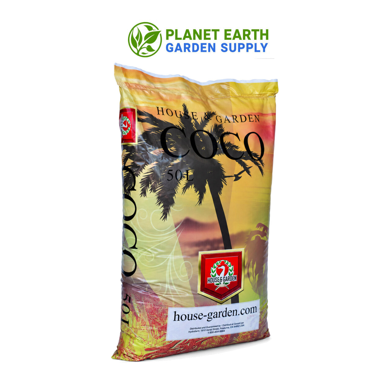 House & Garden Coco bulk pallet with 1.75 cubic feet bags for greenhouse and indoor cultivation.
