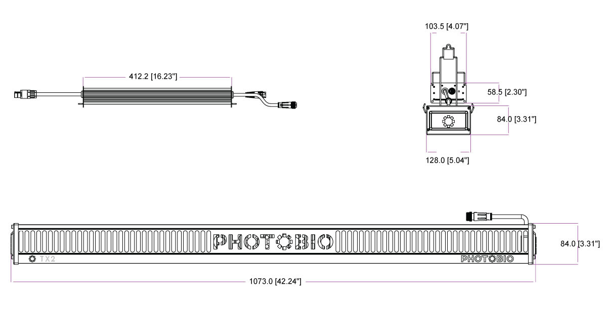 PHOTOBIO TX2 LED 800 Watts (200-480 Volts) S5 (NO CORD) (2)