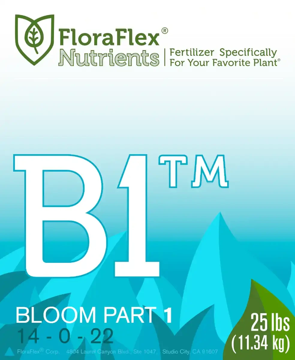 FloraFlex Nutrients B1 Bloom Part 1, 14-0-22 (25 Pound Bags) in Bulk