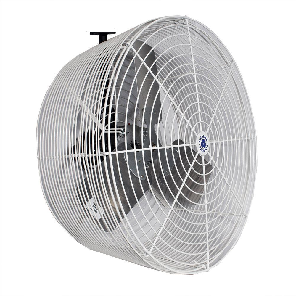 Schaefer VK24 24-Inch Versa-Kool Circulation Fan, powerful airflow, aluminum blades, ceiling mount, greenhouse ventilation, free shipping.