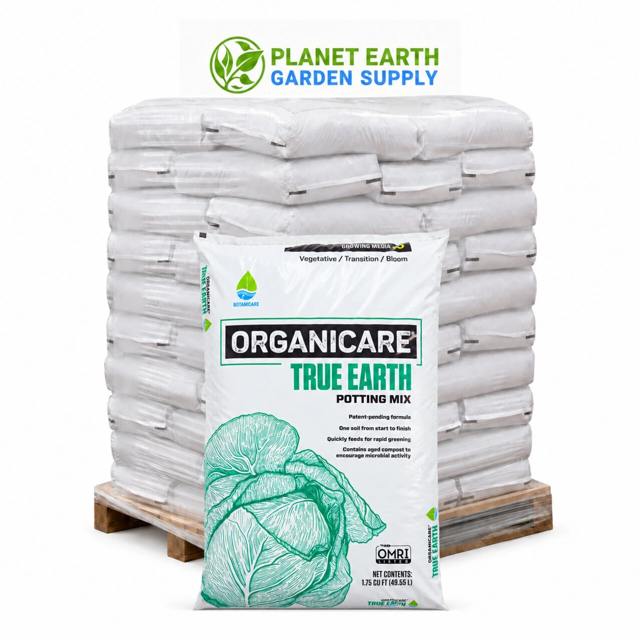 Bulk Botanicare Organicare True Earth Potting Mix 1.75-cubic-foot bags at PlanetEarthGardenSupply.com.