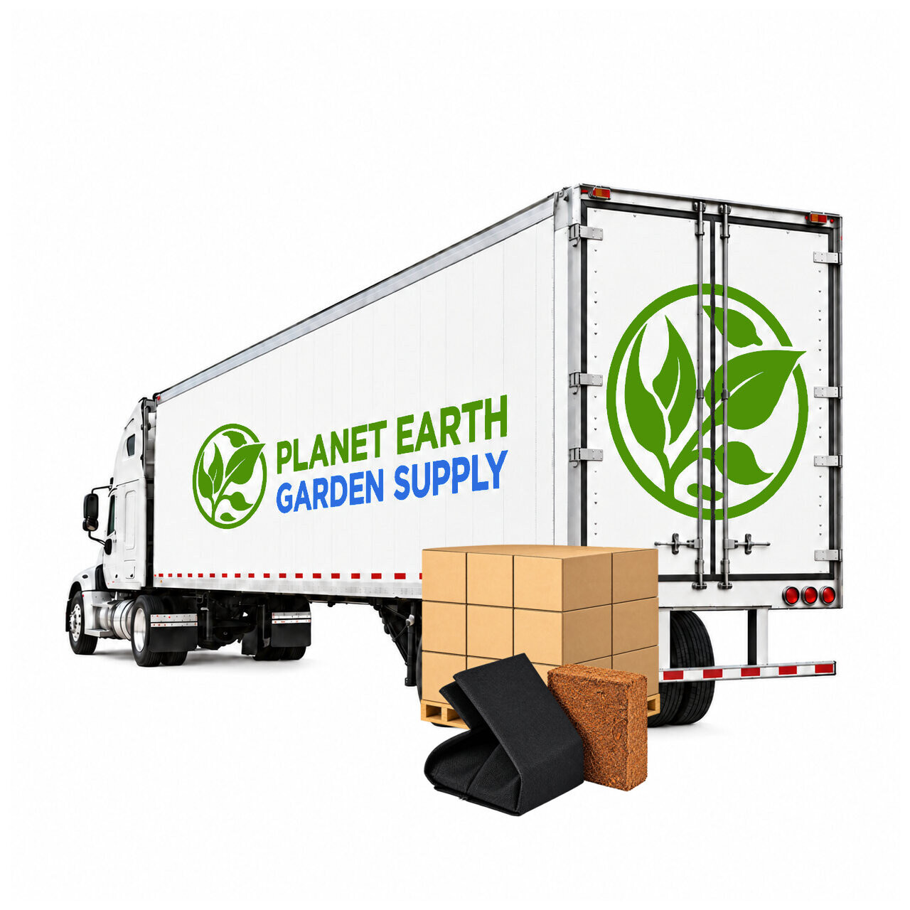 Full truckload of Botanicare CocoPro Bag #3 prefilled coco grow bags, packed 14 per case.