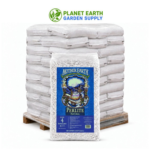 Wholesale Mother Earth Perlite #4 four-cubic-foot bags in bulk for commercial growers at PlanetEarthGardenSupply.com.