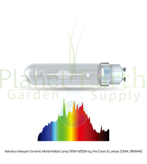 Nanolux Maxpar Ceramic Metal Halide Lamp 315W 4200K by the Case: 6 Lamps (CMHL-315W4K) 