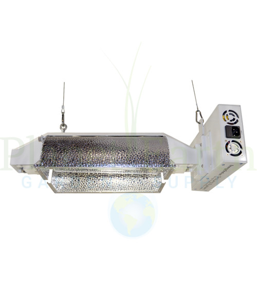 Ultra Grow Energy Station 1000W DE HPS Grow System reflector and ballast side view.