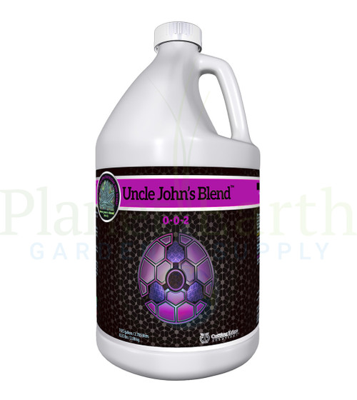 Cutting Edge Solutions Uncle John's Blend (CES260) 1 gallon liquid nutrient container front view, front label displayed