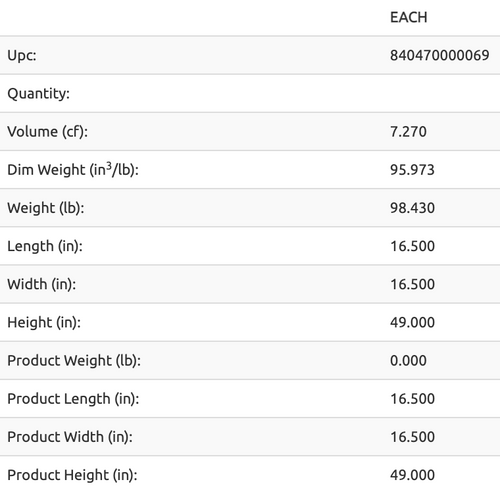 Specifications for the Can-Filter 125 with out Flange (1110 CFM) in Bulk (700639) UPC 20840470000063
