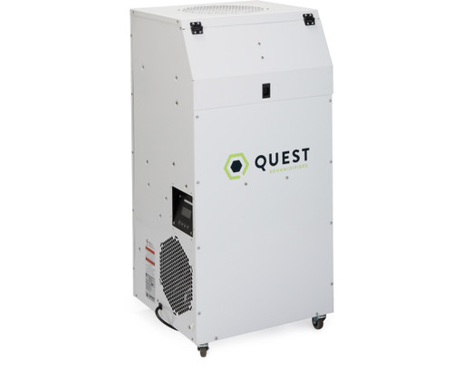 Quest Hi-E Dry 195 Portable Dehumidifier, 195 Pints/Day, 110-120 VAC, 610 CFM, 13400 BTU, MERV 11 Filter (4046400) UPC 810017961733 (1)