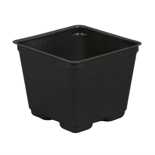 Gro Pro Black Square Pots 4 inch (case of 1375 pots) in Bulk (724034) UPC 849969018141