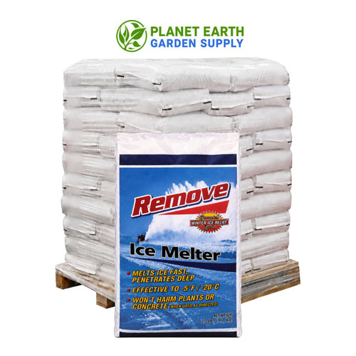Knox Remove Ice Control in bulk 50-pound bags for commercial snow and ice management at PlanetEarthGardenSupply.com.