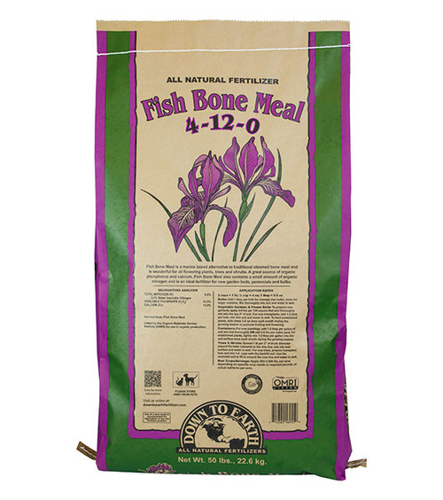 Down To Earth Fish Bone Meal 4-12-0 (50 pound bags) in Bulk (723694) UPC 40714360041501 (2)