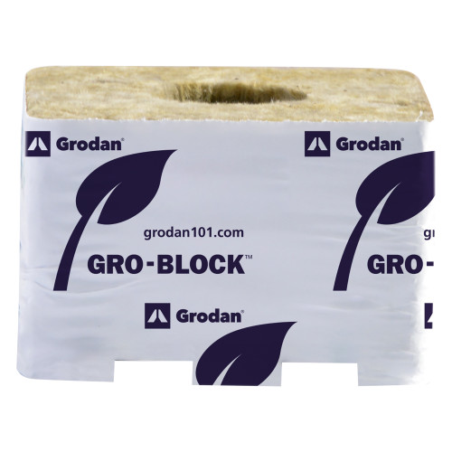 Grodan Improved 6.5 Block (4 Inches x 4 Inches x 2.5 Inches) on strip, case of 216 in Bulk (713016) UPC 774783495734 (2)
