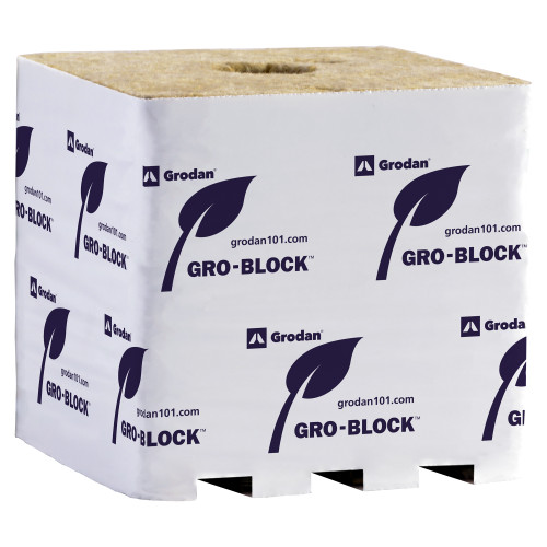 Grodan Hugo (6 inches x 6 inches x 6 inches) Pre-Cut Hole, in Bulk (713091) UPC 774783493112 (2)