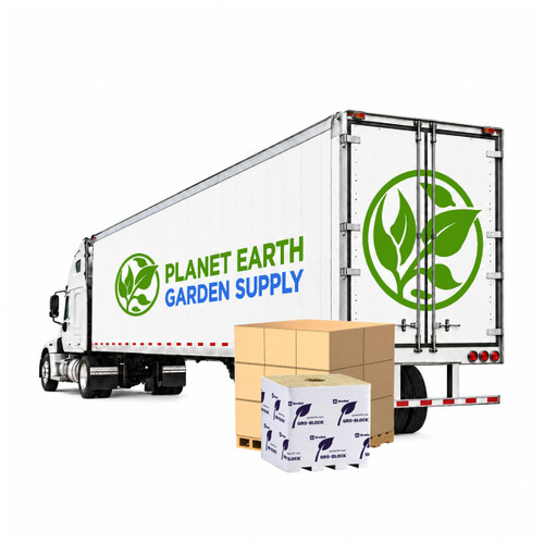 Twenty-pallet Grodan Hugo truckload containing 10,240 stonewool blocks for commercial cultivation.