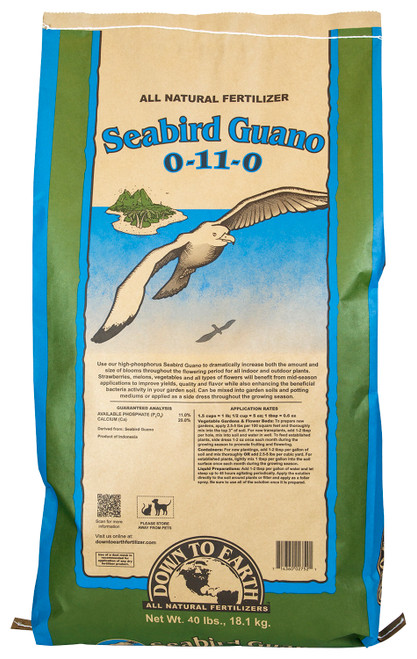 Down To Earth Seabird Guano 0-11-0 (40 pound bags) in Bulk (723764) UPC 50714360027526 (2)