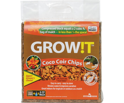 GROW!T Organic Coco Coir Chips, Compressed Blocks in Bulk (2)