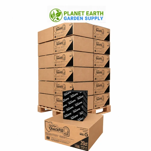 FloraFlex 1-Gallon QuickFill O2 60% WHC coco coir grow bags in bulk for commercial cultivation.