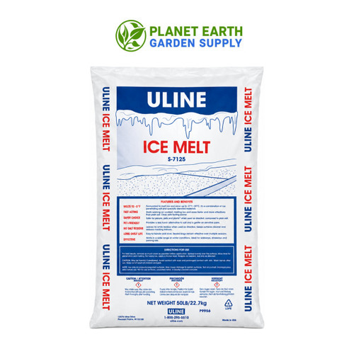 Ice melt in 50-pound bags for bulk purchasing and seasonal ice control supplies.