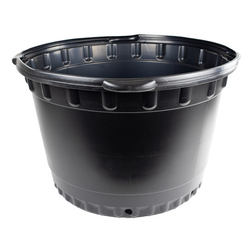 The HC Companies Thermoformed Black Plastic Round Blow Molded Pots (45 Gallons) in Bulk