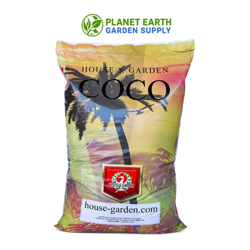 Shop House & Garden Coco growing medium in bulk, featuring 1.75 cubic feet bags at PlanetEarthGardenSupply.com.