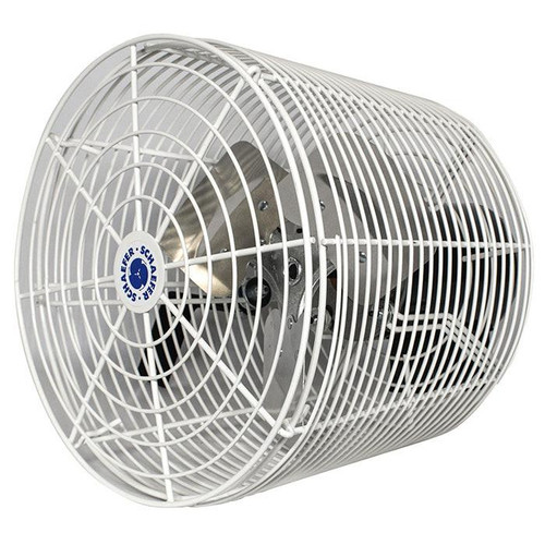 Schaefer VK12 12-Inch Versa-Kool Circulation Fan, 1,470 CFM airflow, aluminum blades, ceiling mount, greenhouse ventilation, free shipping.