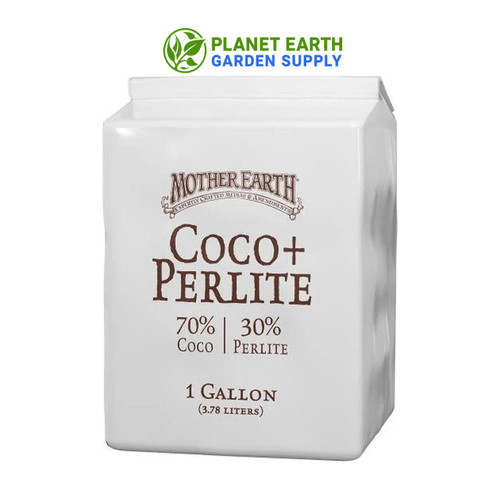 Bulk Mother Earth Coco + Perlite 1-gallon plant-in bags for hydroponic growers, greenhouses, and commercial farms at PlanetEarthGardenSupply.com.