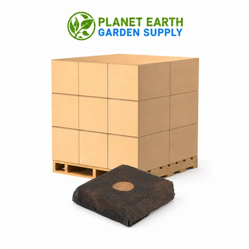 Botanicare CocoPro 4×4×4-inch cubes, 130-count bulk cases available at PlanetEarthGardenSupply.com.