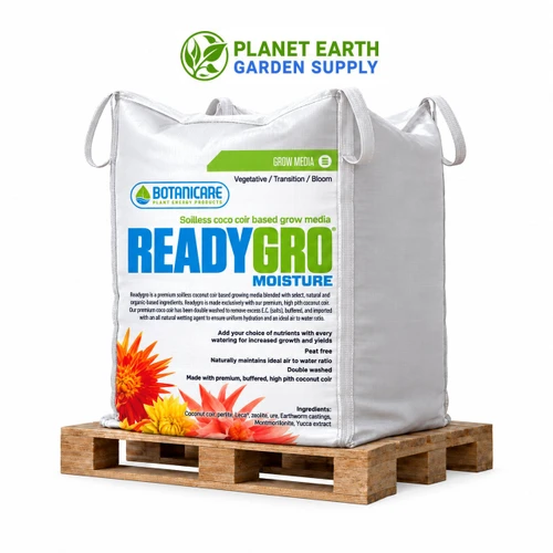 Bulk Botanicare ReadyGro Moisture 4-cubic-yards totes provides premium coco coir growing media at PlanetEarthGardenSupply.com.