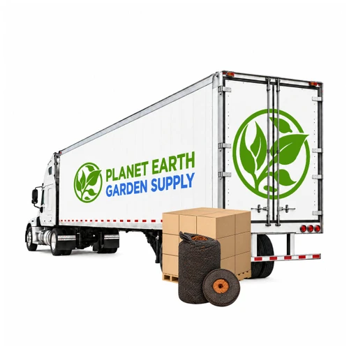 Full truckload of Botanicare CocoPro Plugs for commercial seed starting at PlanetEarthGardenSupply.com.
